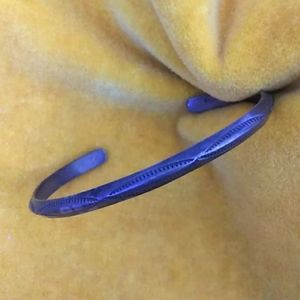 Antique vintage sterling silver southwestern boho cuff bracelet